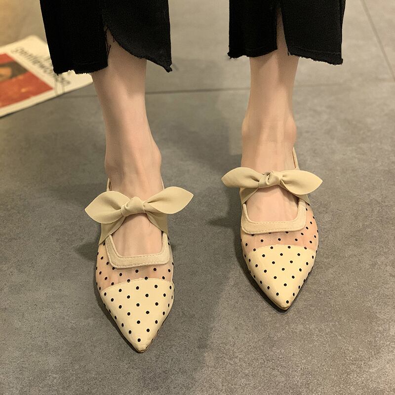 サンダルレディースサマースタイル水玉シングル 靴 シューズ 夏物 部族の婦人靴75546908524