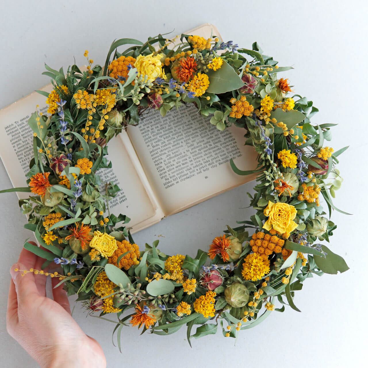 リース | 富良野 花七曜 | ドライフラワー リース スワッグ 焼菓子