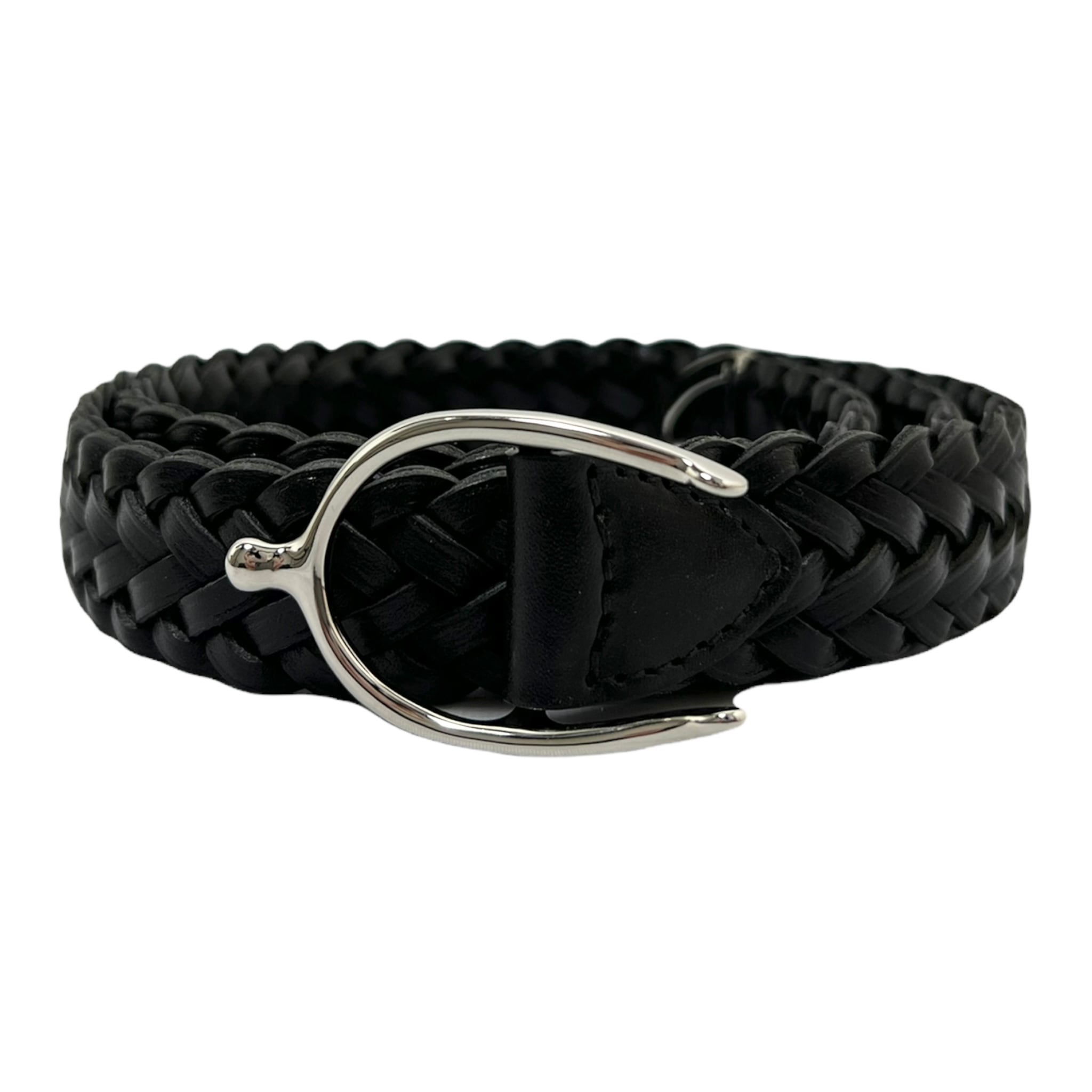 CHAMBORD SELLIER leather mesh belt black - ベルト