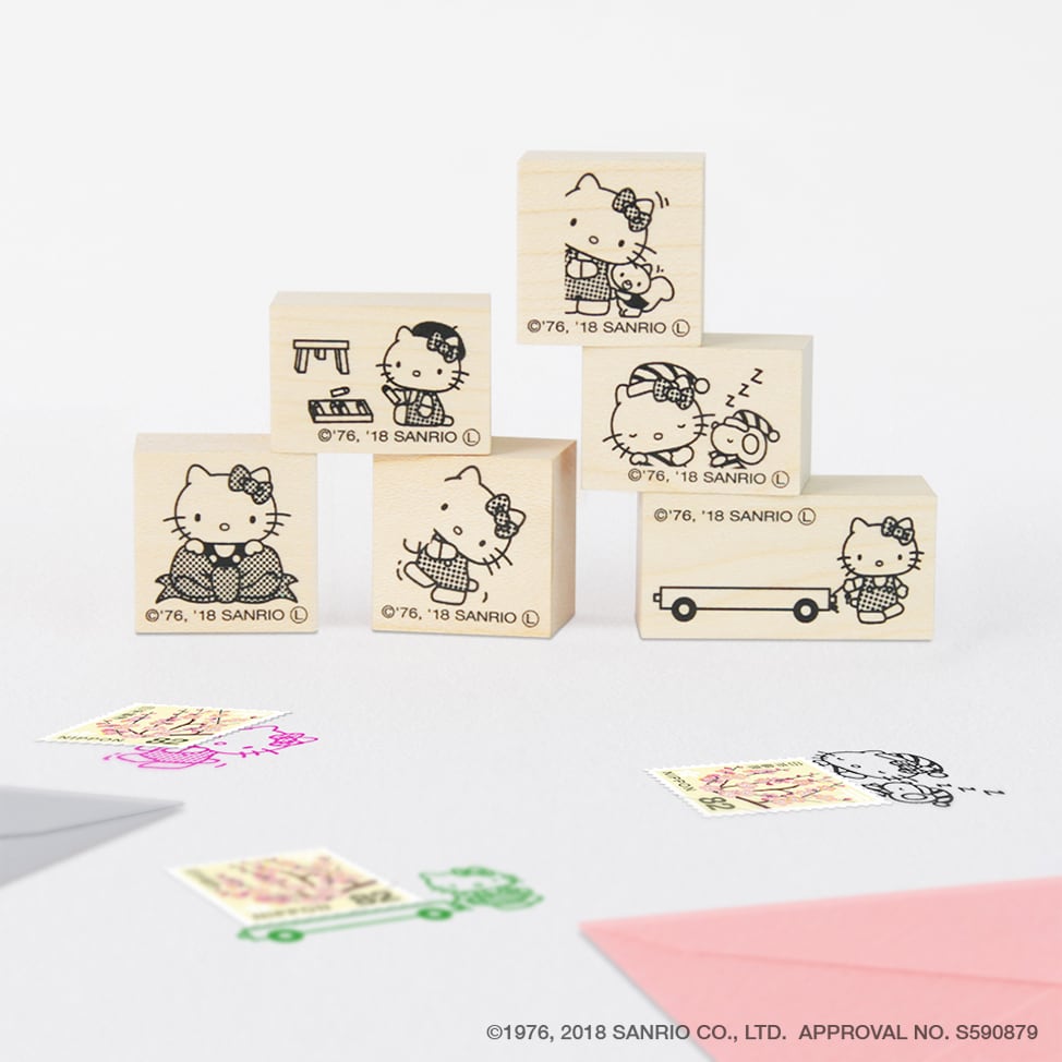 Hello Kitty-01 荷物を運ぶハローキティ | 切手のこびと | 手紙に物語