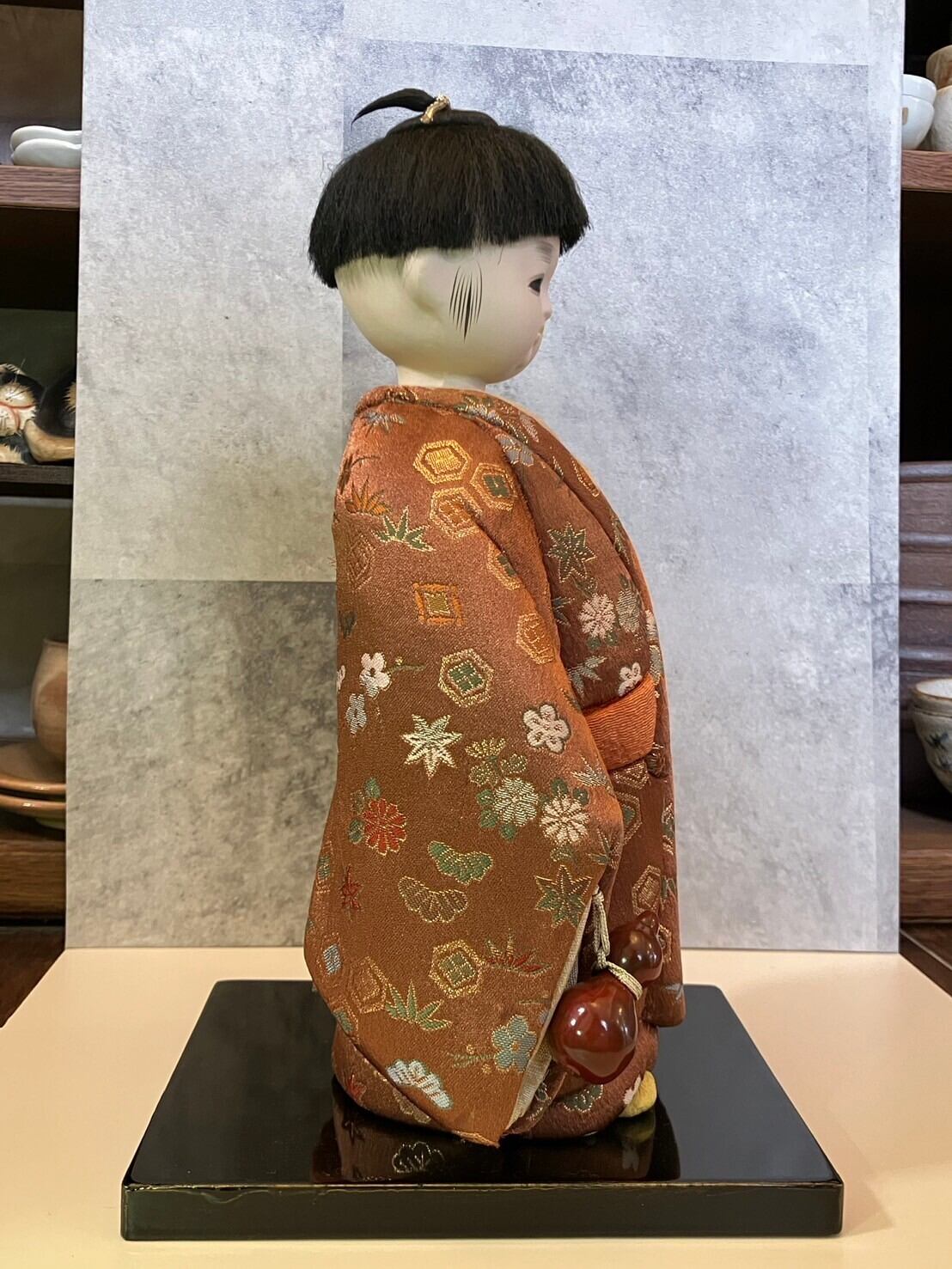 日本人形｜「無我」木目込み人形 なんとも言えない表情の男の子 | 淡竹