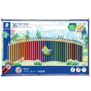 【特価処分】ステッドラー 色鉛筆 ノリスカラー 36色 メタルケース入り 油性 1セット 185 M36PB