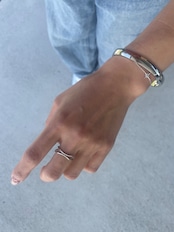 S925 hoso double line ring
