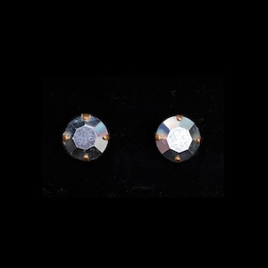 Dark silver foiled Swarovski earrings