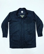18AW メランジツイードロングテーラージャケット/Melange tweed long tailored jacket