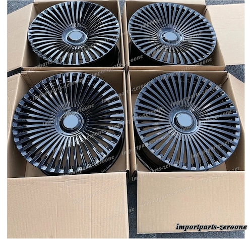 22インチ 鍛造 グロス ブラック マルチ スポーク スタイル ホイール リヴィアン R1S R1T 22x8.5 -BRN-12717