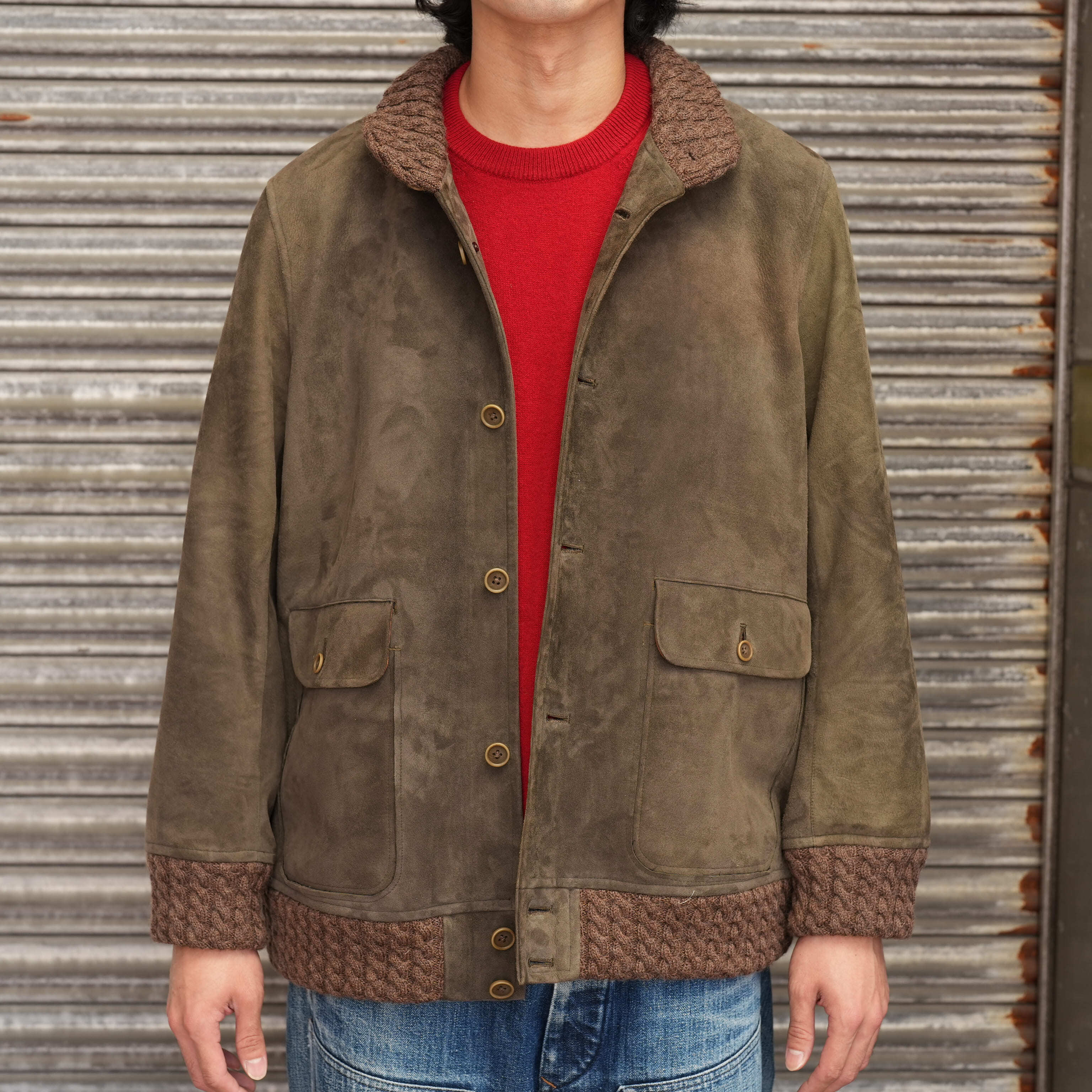 Gorsch the merry coachman(ゴーシュザメリーコーチマン) 26AW "Lamb Leather Blouson Suede Side" -Loden Green-
