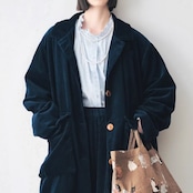 【2color】バックスタイルもチャーミング♡:ピュアコットンのコーデュロイロングコート i0498