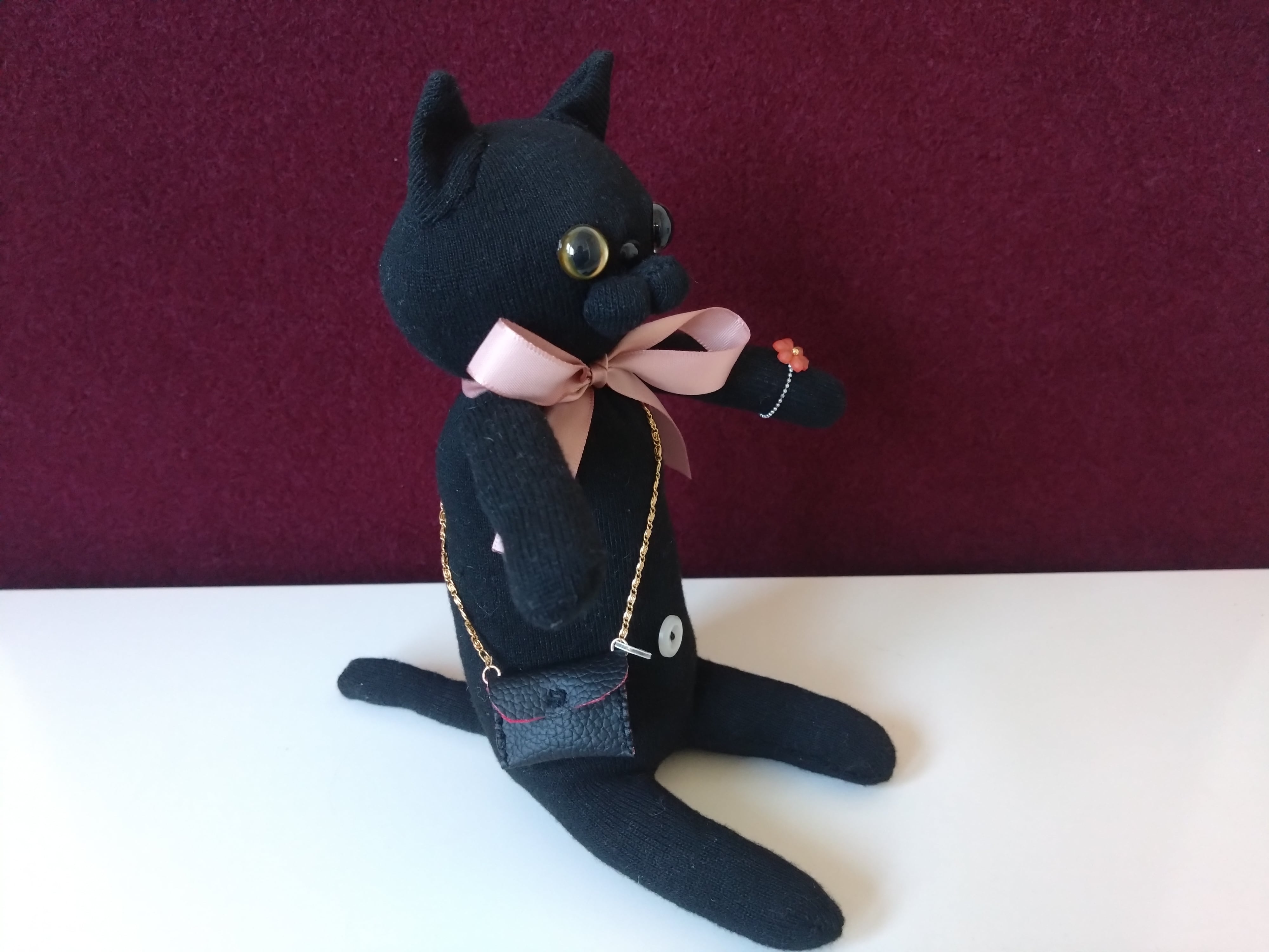 ハンドメイド へそ猫 靴下猫 ソックスキャット ねこのもり | ねこの