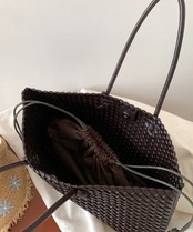 牛革レトロ手編みトートバッグ