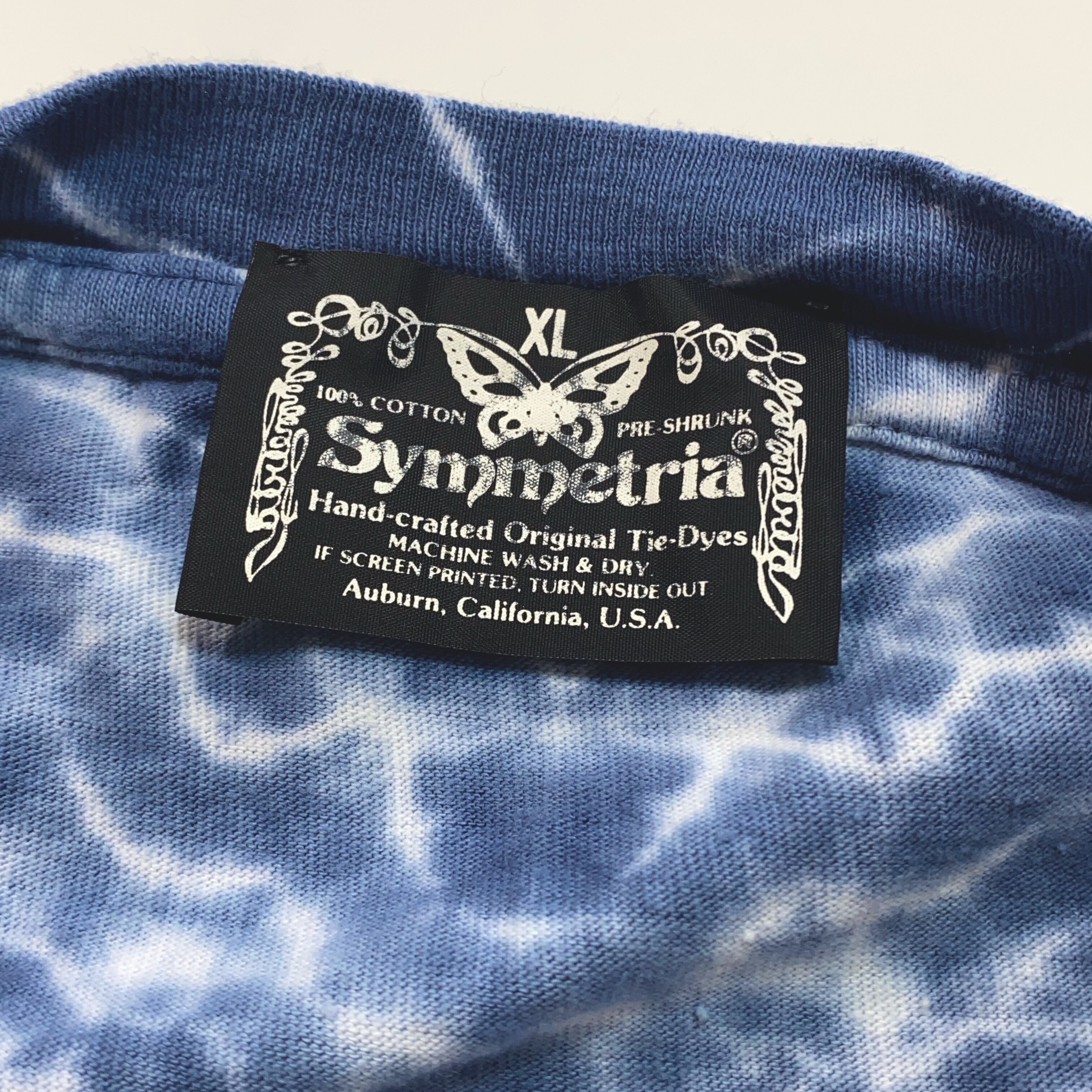 MC007 [Symmetria] 80s-90s Motley Crue タイダイ Tシャツ ブルー系 XL