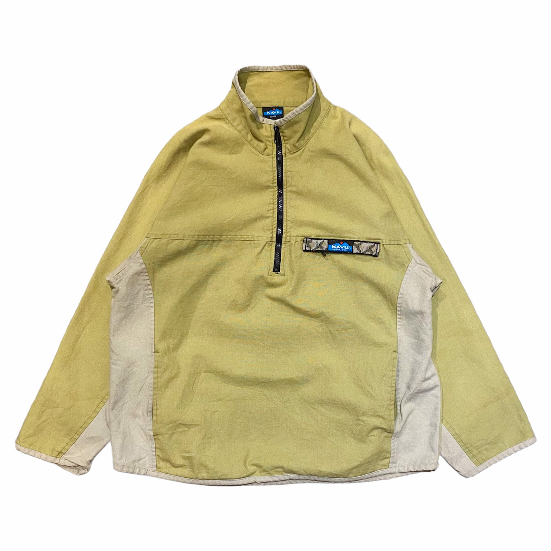 ☆美品 カブー KAVU ハーフジップ プルオーバー スローシャツ アメリカ製