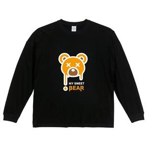 [長袖ビッグシルエットTシャツ MY SWEET BARE(ブラック)