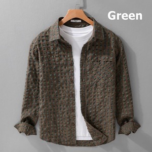 【M-3XL】Check Pattern Long Sleeve Shirt / チェック柄 長袖 シャツ