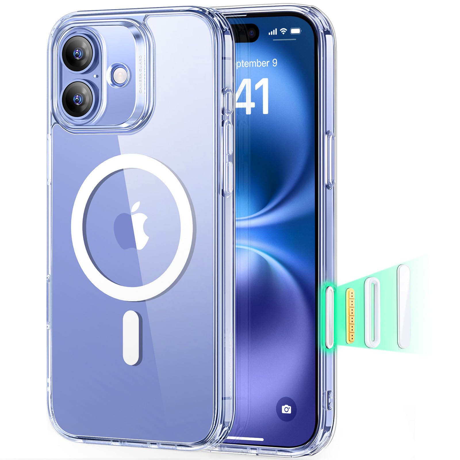 ESR iPhone 16 ケース いpほね16用 2世代黄変防止 超薄型 Classic Hybrid クリア
