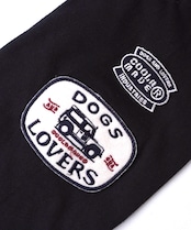 DOGS LOVERSプリントラグランスリーブTシャツ (BLACK)　CQ-49021