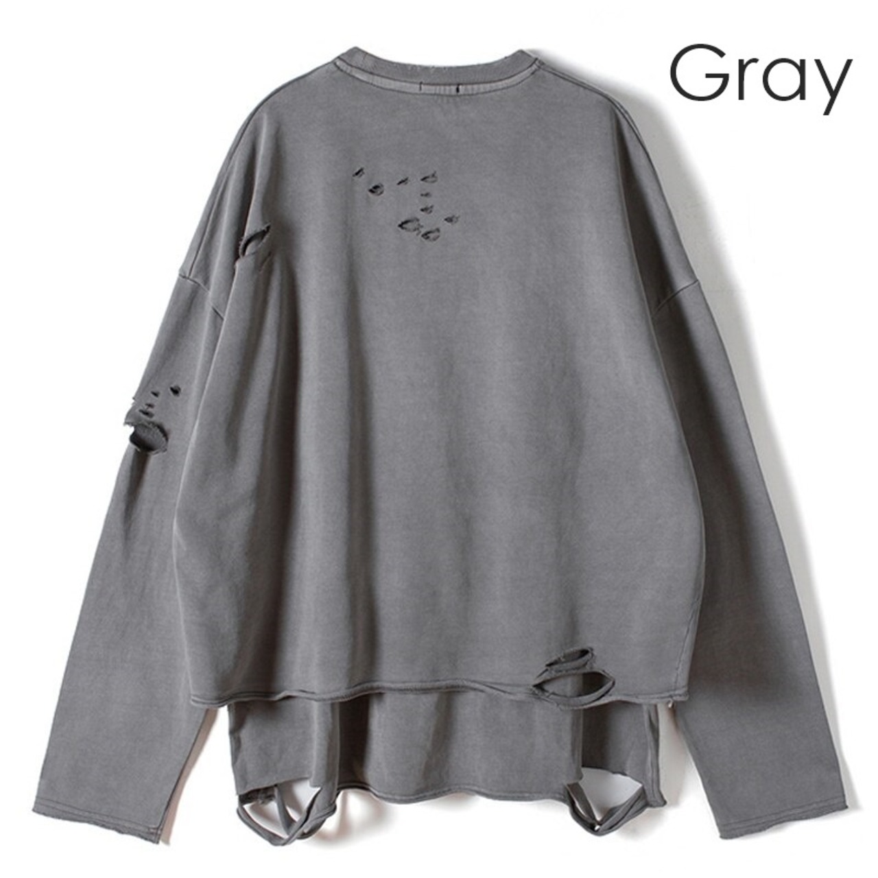 Oversize Damage Sweatshirt / オーバーサイズ ダメージ スウェット シャツ