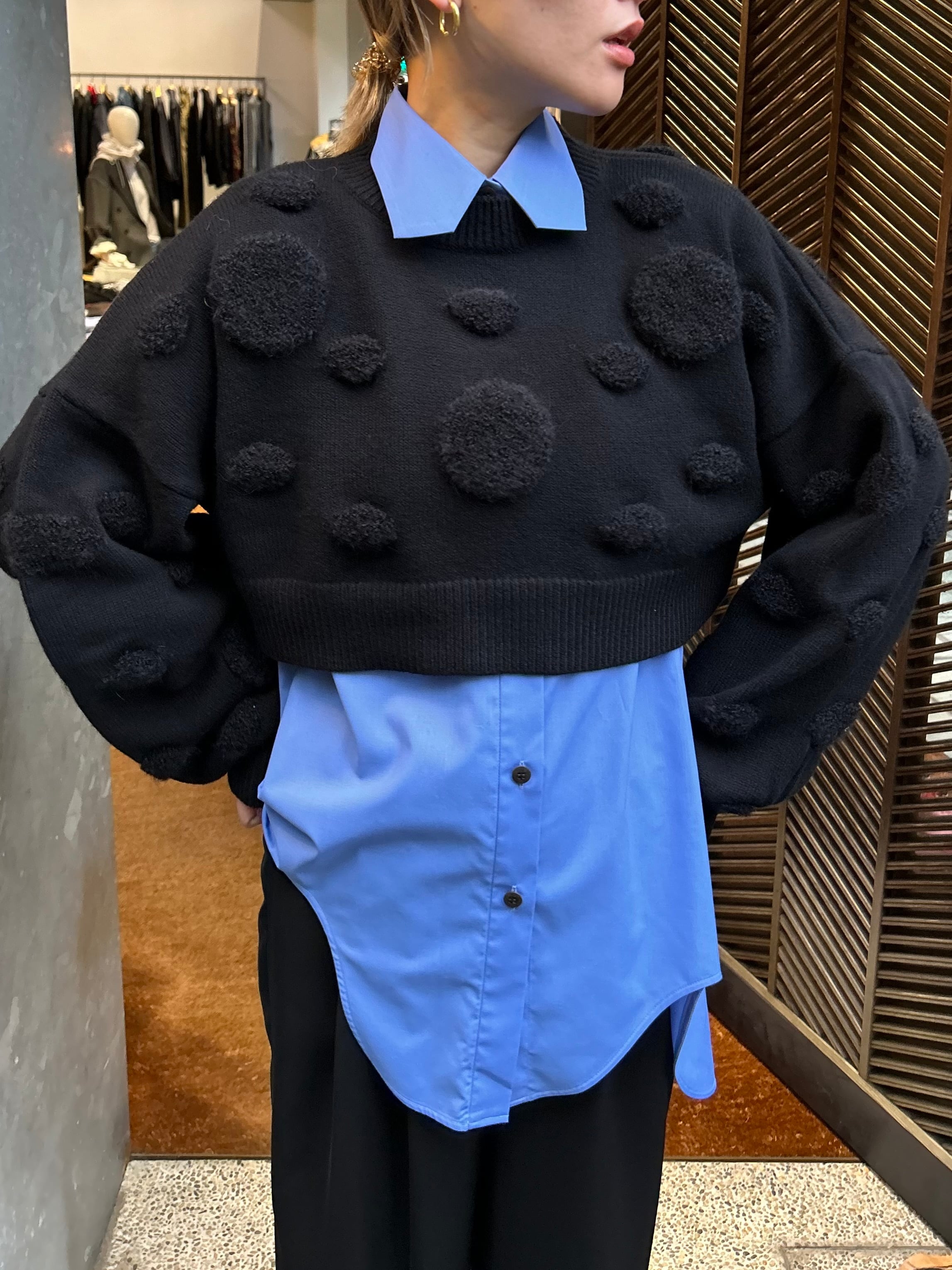 ENFOLD 24AW トップス ブラック シャツ 忙しかっ