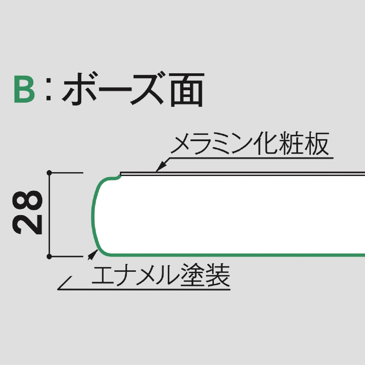 [サイズ・形状オーダー]10191SH バリューエッジテーブル天板