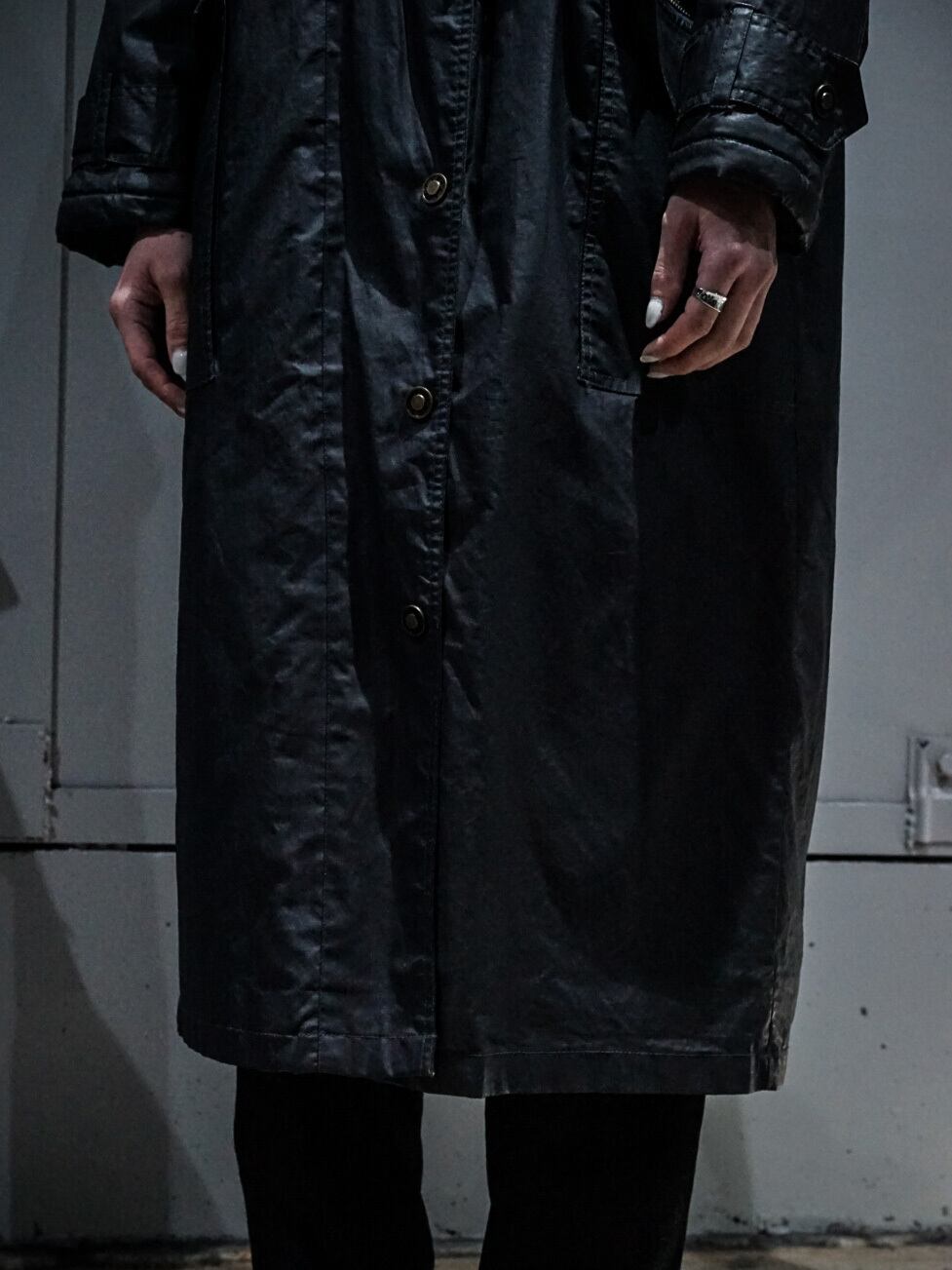 add (C) vintage】Rubber Coating Vintage Long Coat | Caka(カカ 