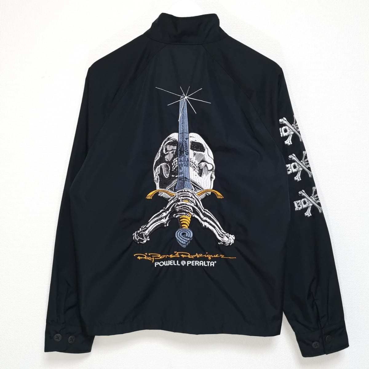 送料無料 S VANS パウエル POWELL ジャケット BONES クロスボーン 黒 
