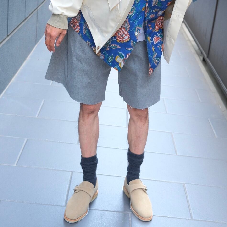 KENNETH FIELD(ケネスフィールド) /SHORTS sweat like twill-GRAY-(43