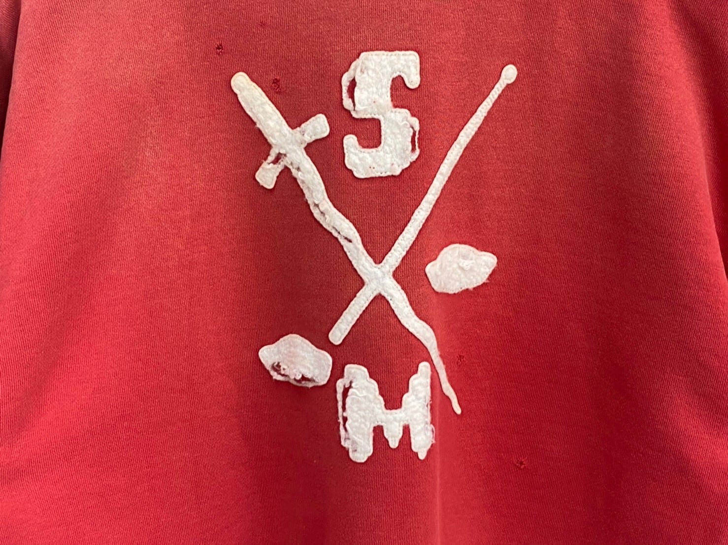 SAINT MICHAEL H-ZIP SWEAT SHIRT RED LARGE 255KK1552 | BRAND BUYERS