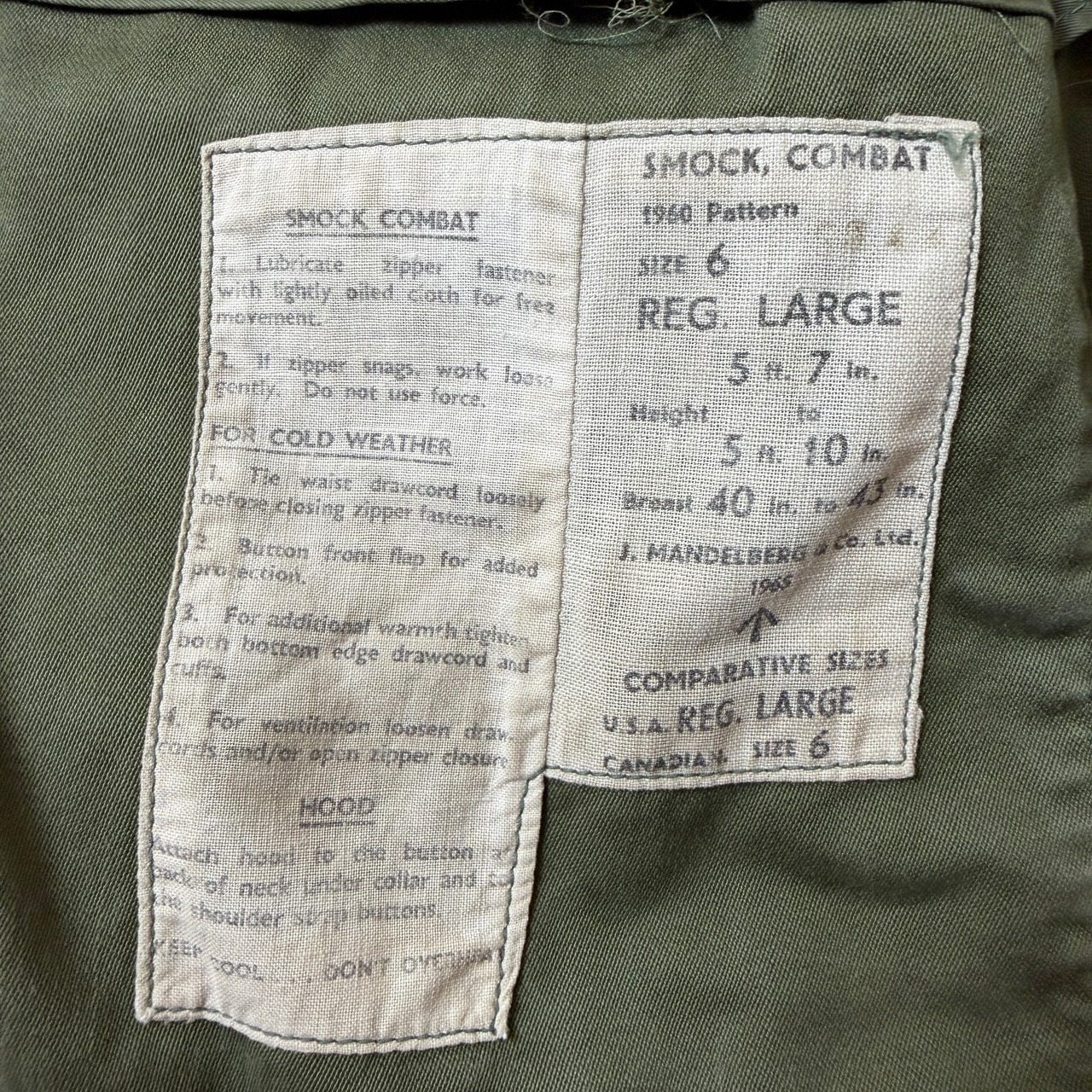 60's Combat Smock Denison Smock British Army 60年代 コンバットスモック デニソンスモック イギリス軍 ミリタリー ヴィンテージ ビンテージ  TT2026-0020 - 7