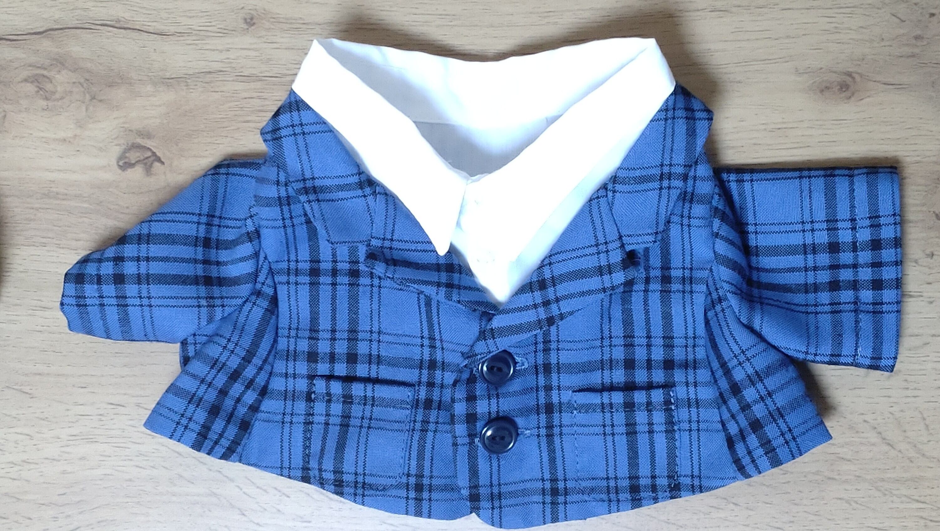 ドナルドダック ぬいぐるみ 水色スーツ ドナルドダックぬいぐるみ 青チェック柄 スーツ | NihonmatsuRyuji