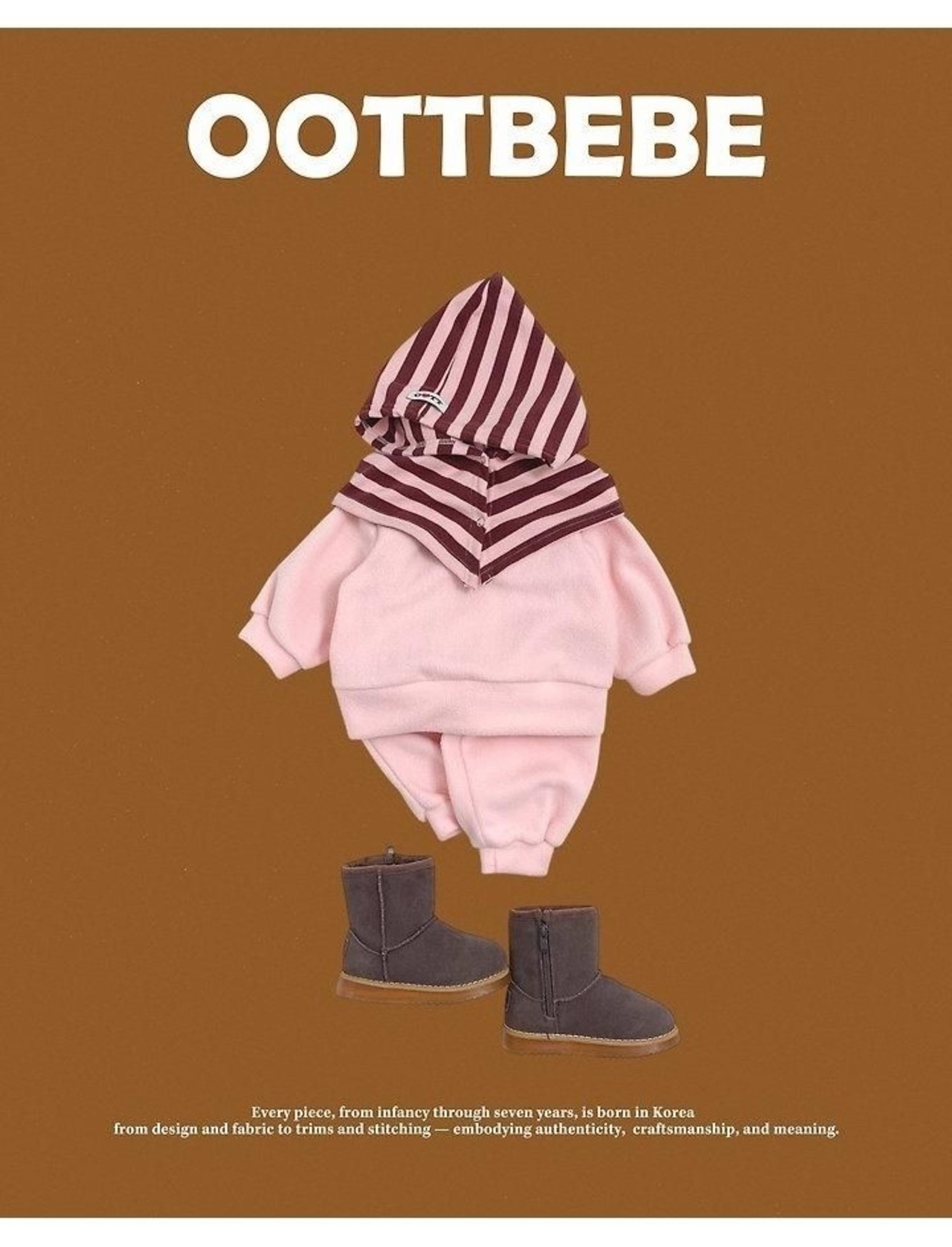韓国子供服 / 26winter / oottbebe / ノマドボーダーバラクラバ / ベビー&キッズ / 冬服 *S~M*