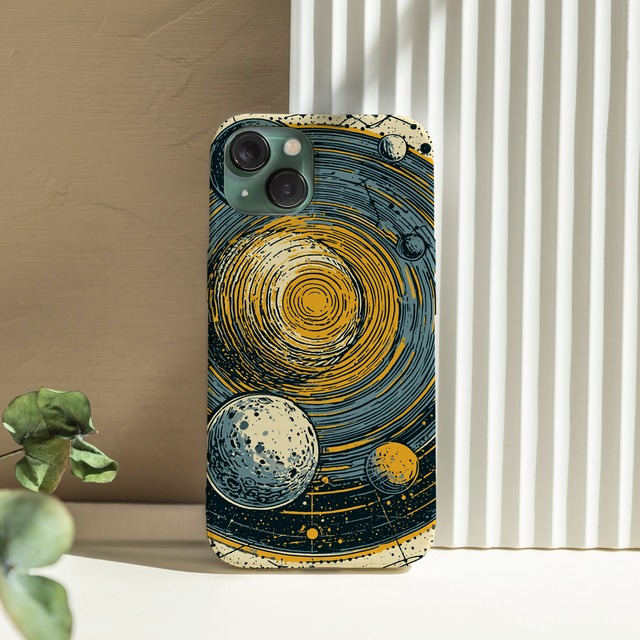 受注生産 iPhoneケース 金色渦巻きのクラシック星図｜天体図 STAR001C
