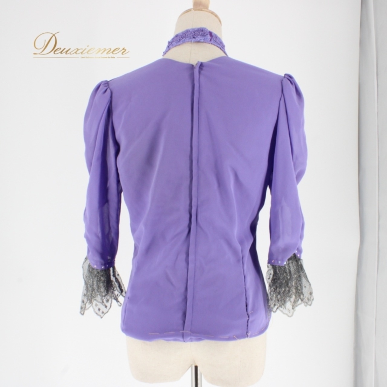 社交ダンス 衣装 スタンダード トップス レッスンウェア 紫 銀色 パープル系 シルバー系 SEKINE セキネ チョーカー ラインストーン レース 社交ダンス衣装 大人用 ダンスウェア フォーマル ステージ衣装 レッスン用 トップス Mサイズ 日本製 おしゃれ デザイン パーティー 衣装用 トレーニング用 カジュアル スタイル 伸縮性なし 輸入品 フェミニン シンプル 上品 トレンド レディース