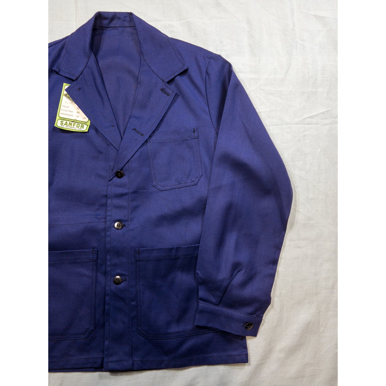 1930S French コットンストライプラペルドワークジャケット 1930S French コットンストライプラペルドワークジャケット