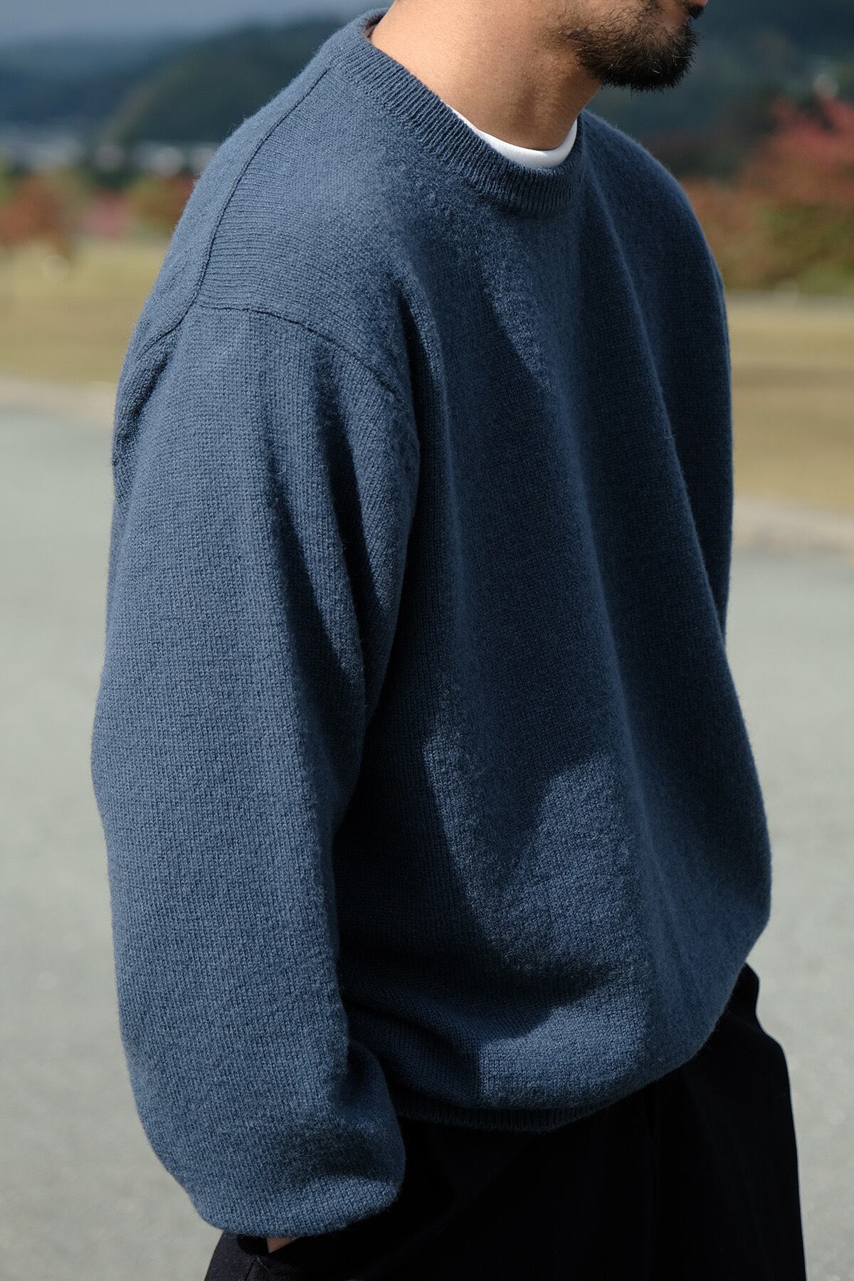バトナー(BATONER) メンズ/BLUEFACE CREW NECK/SHADOW GRAYカラー
