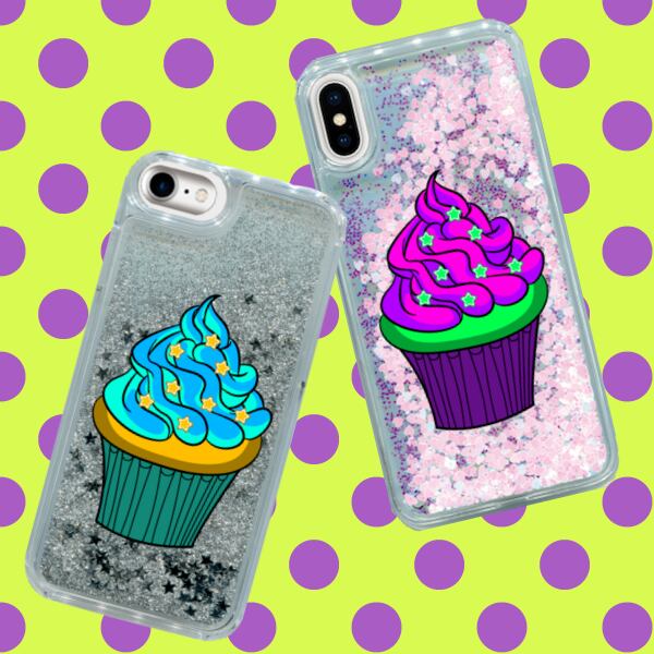 Cupcakeグリッタースマホケース ポップ 可愛い アメリカン おしゃれ Iphone カバー Girabastic Baby