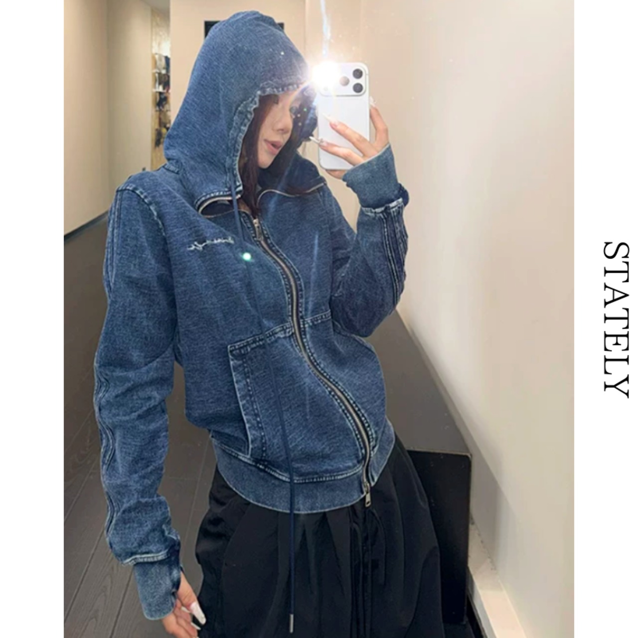 Vintage Denim ジップフーディー_T233・画像7