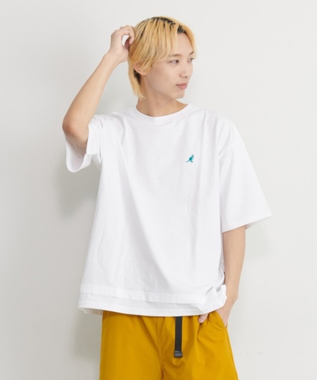 【KANGOL/カンゴール】Tシャツ 半袖 綿100% バックプリント レイヤード シャツ kpmc-10260