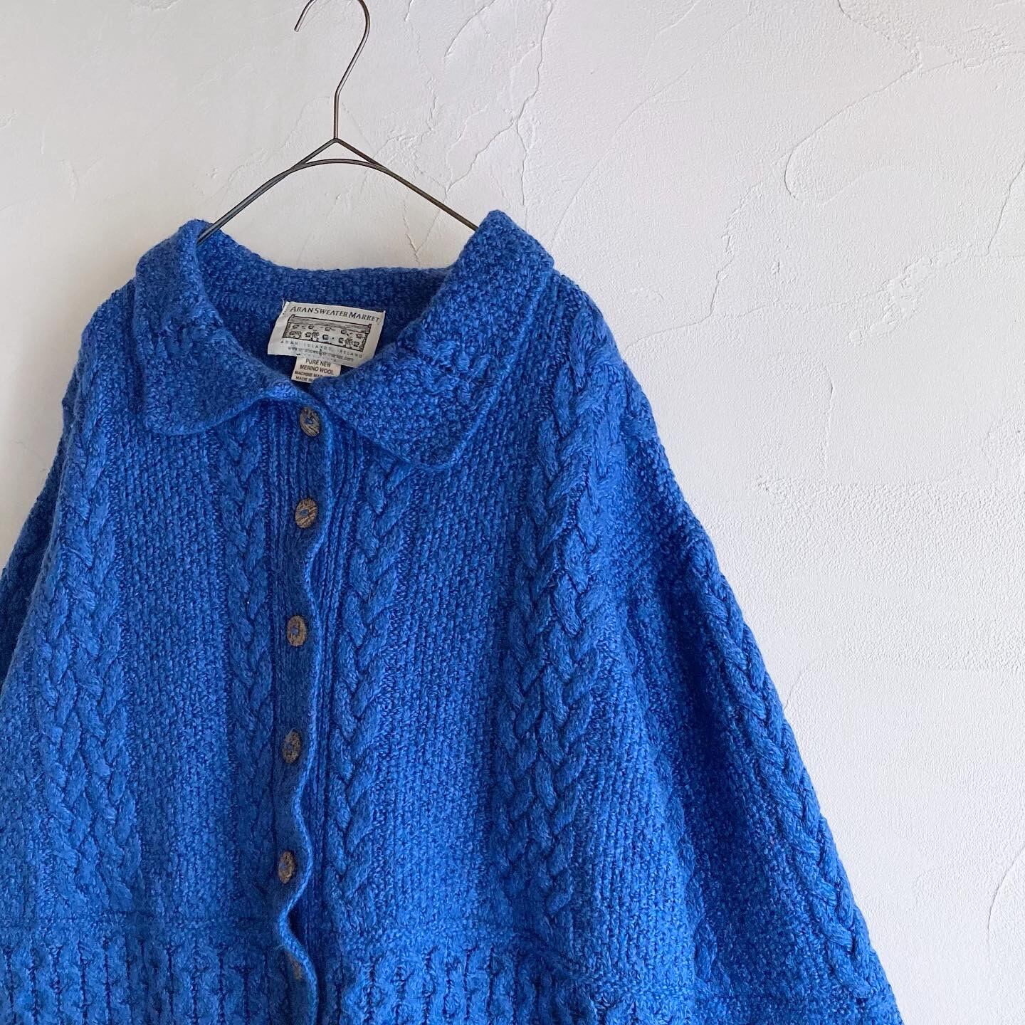 aran knit cardigan SHEEP VINTAGE