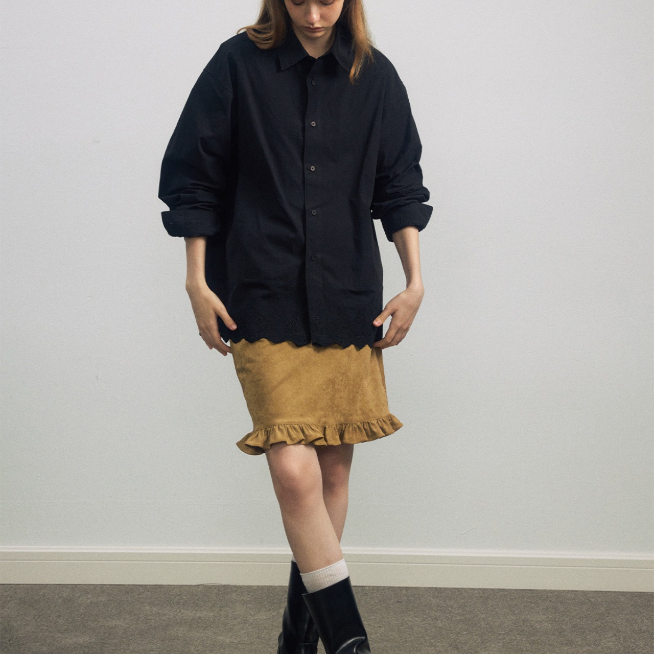 Frill Midi Skirt T4126