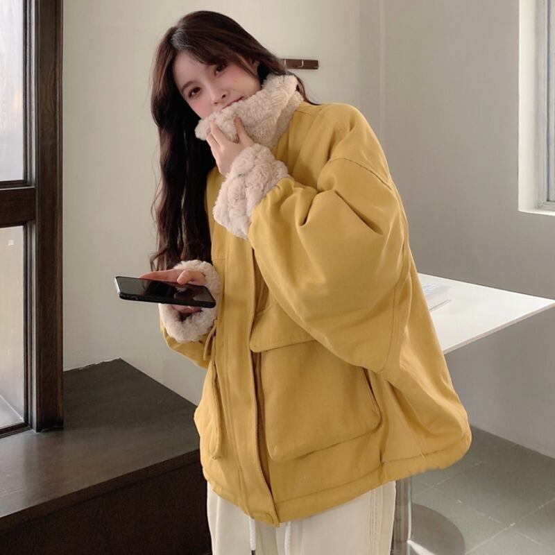 ジャケット レディースウィンタースタイルウールベルベットオータム 秋物 冬物 萌量不足77122431586