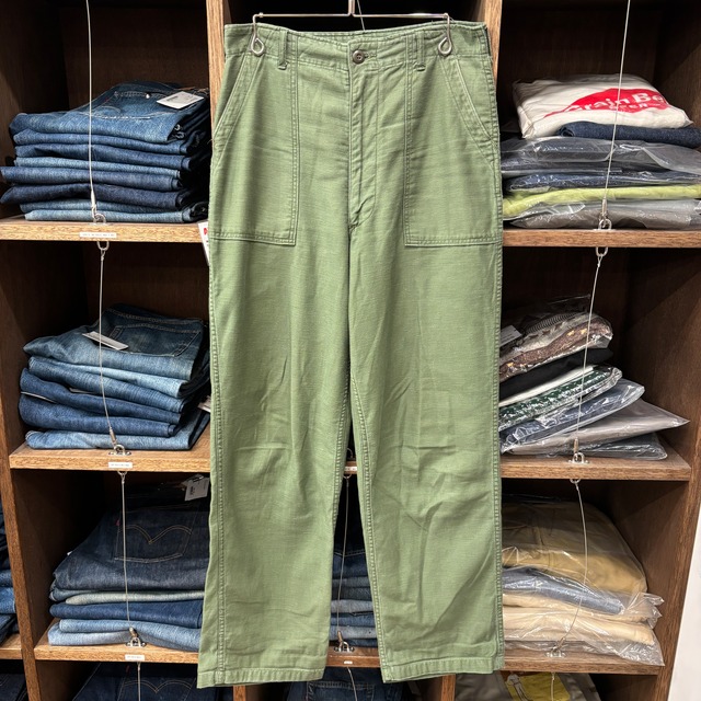 1970s US ARMY COTTON BAKER PANT