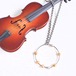 コントラバス弦とアンティークビーズのペンダント B-002  Contra Bass strings with antique beads pendant