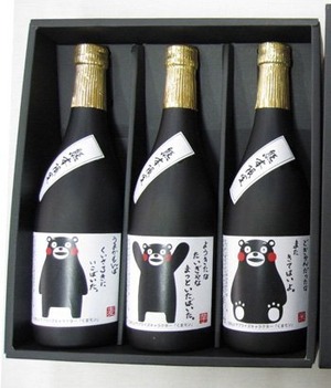 くまモン３本セット（米・芋・麦焼酎）　房の露　720ml×3