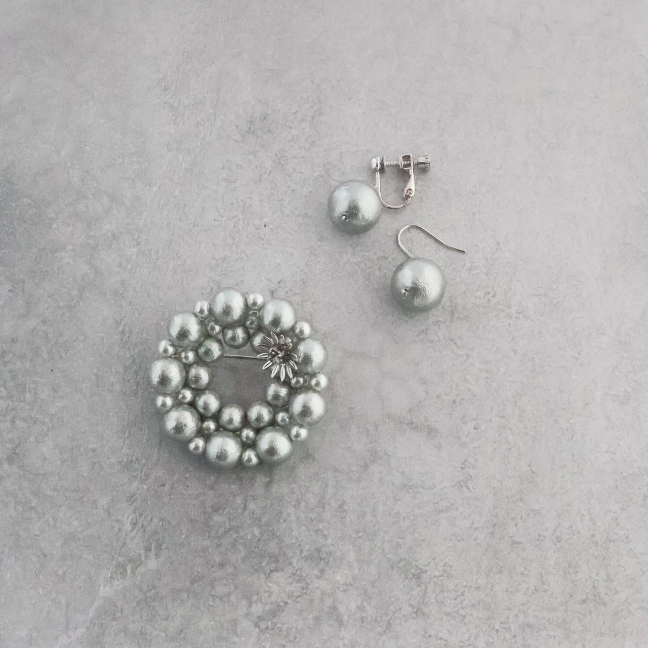 期間限定/セット割】コットンパールブローチとコットンパール 一粒