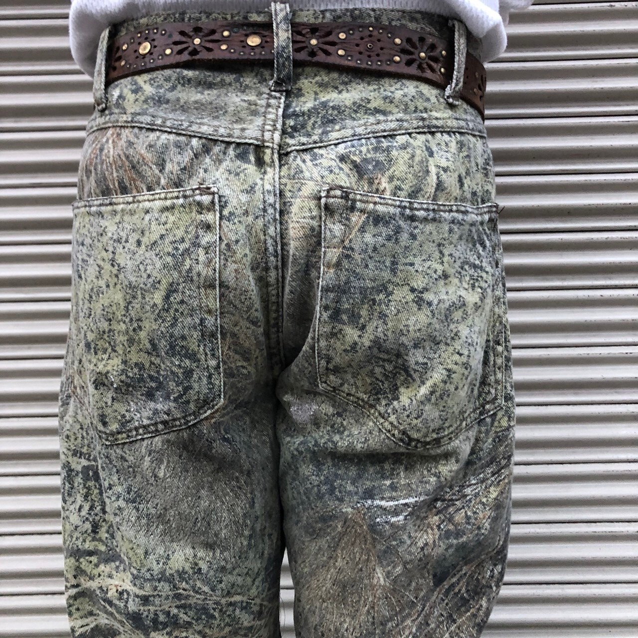 90s Mossy Oak ツリーカモ デニムパンツ 迷彩 ダブルニー リアルツリー 