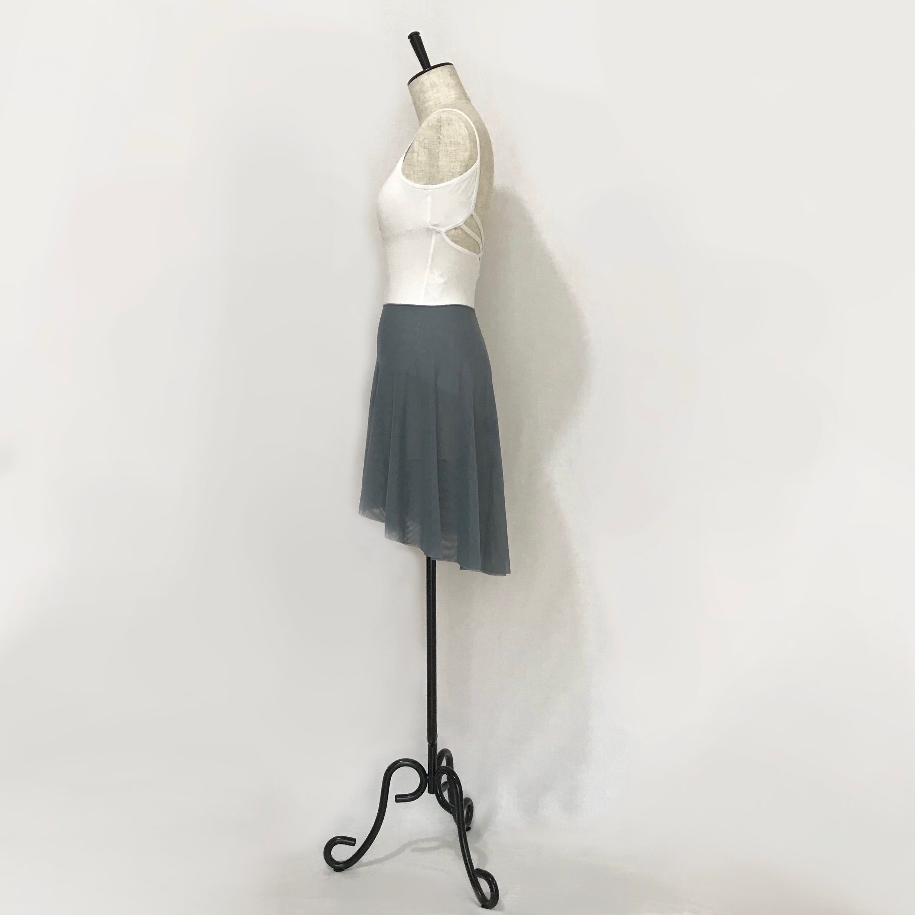 ◇Minimalist Ballet Skirt: ANTIQUE GRAY (ミニマリスト・プルオン