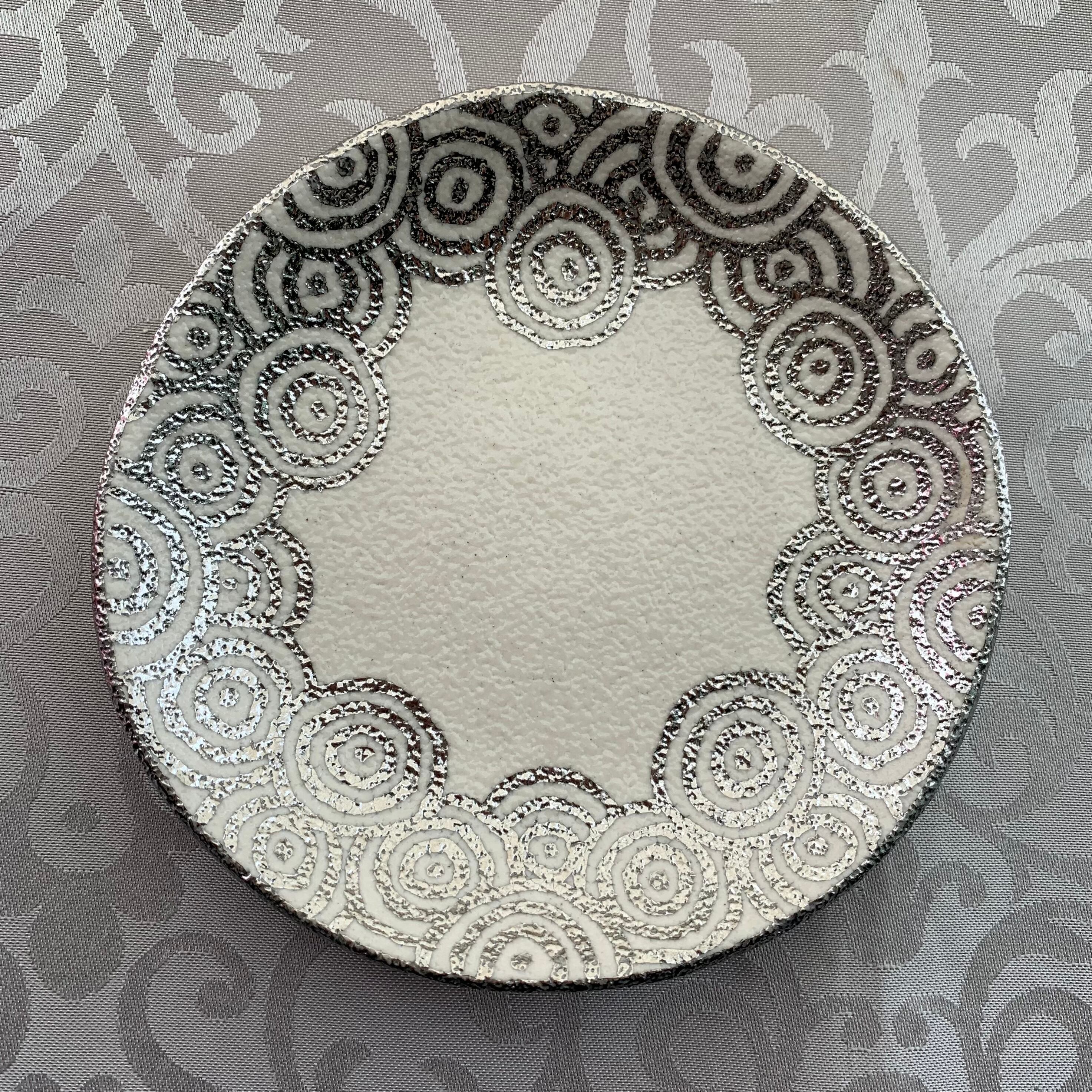 銀彩皿 直径13.5cm (p05)