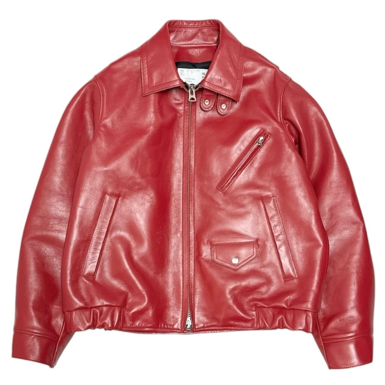 こーし sacai 25ss Leather Jacket size2 Sacai - Leather Blouson Jacket - Brown Sacai