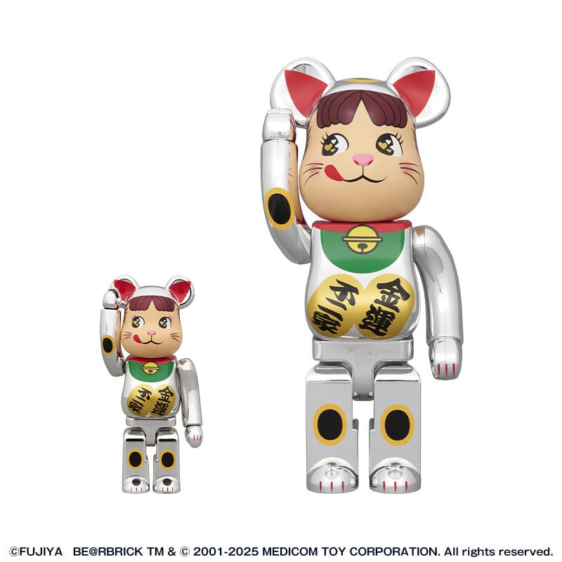 不二家ソフビコレクション 招き猫 ペコちゃん 銀塗装 | familytown