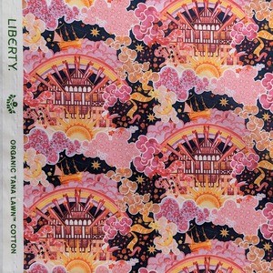 ★輸入　リバティ　LIBERTY　オーガニックタナローン　Tudor Dream Pink　チューダードリーム　ピンク　約130×50cm
